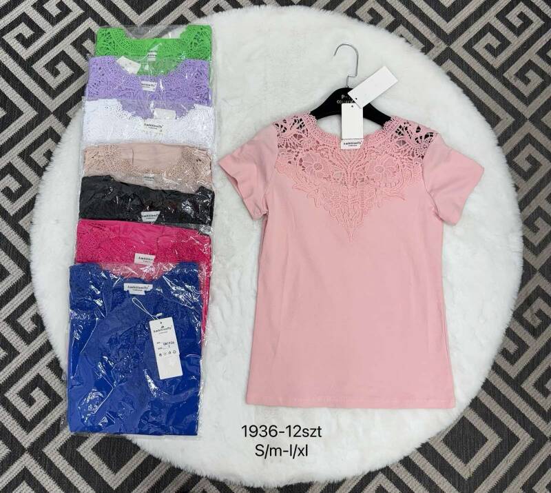 Bluzka damska ( Turecki produkt) Roz S/M-L/XL , Mix Kolor .Paczka 12 szt